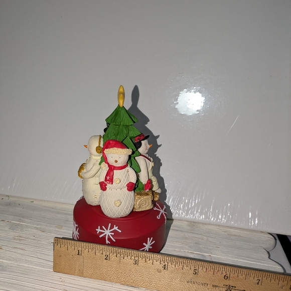 Vtg Hallmark Snowman rotating Musical Decor- O Christmas Tree - Picture 8 of 8